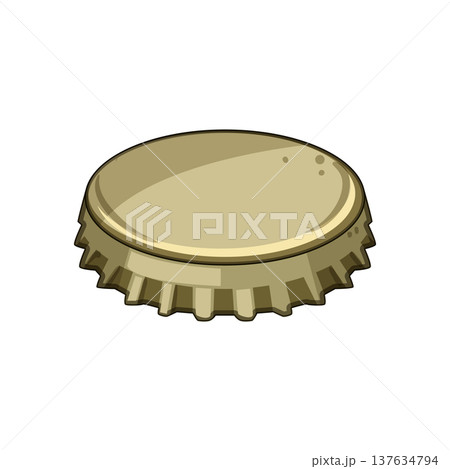 per metall bottle cap cartoon vector illustration 137634794
