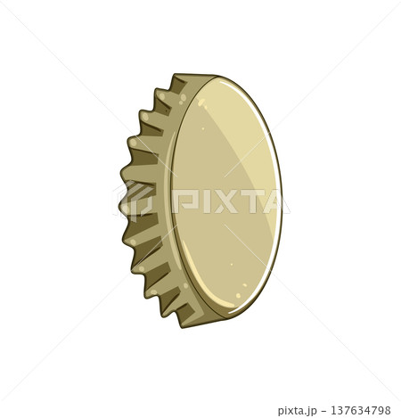 lid metall bottle cap cartoon vector illustration 137634798