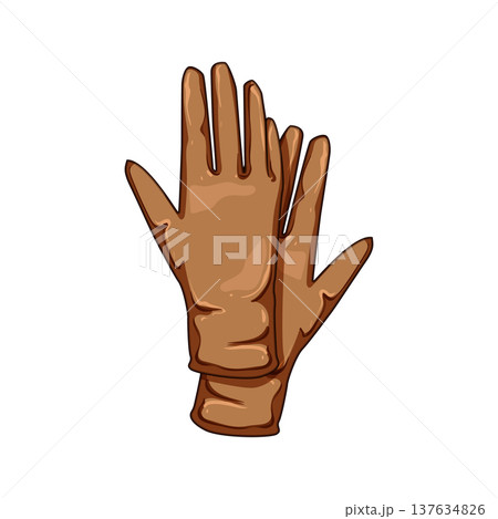 classic leather gloves cartoon vector illustration classic leather gloves cartoon vector illustration 137634826