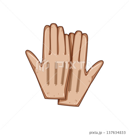 style leather gloves cartoon vector illustration 137634833