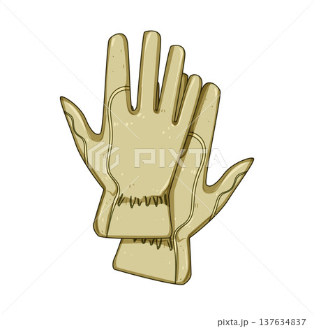 winter leather gloves cartoon vector illustration 137634837