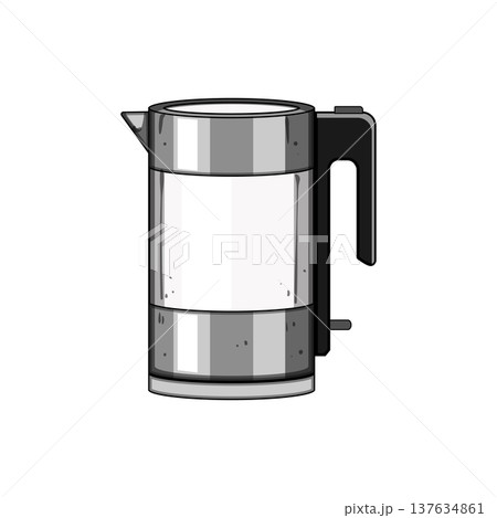 cordless kettle electric cartoon vector illustration cordless kettle electric cartoon vector illustration 137634861