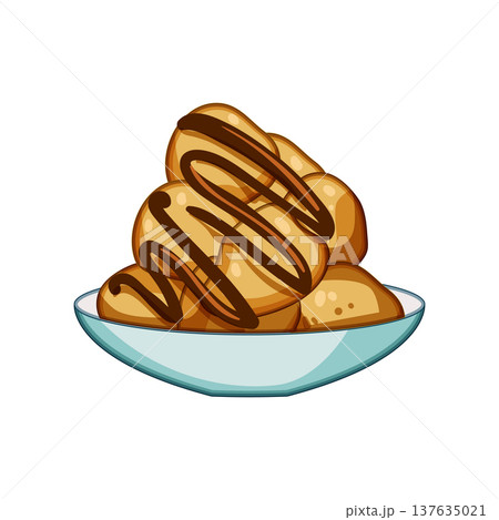 sweet greek loukoumades cartoon vector illustration sweet greek loukoumades cartoon vector illustration 137635021