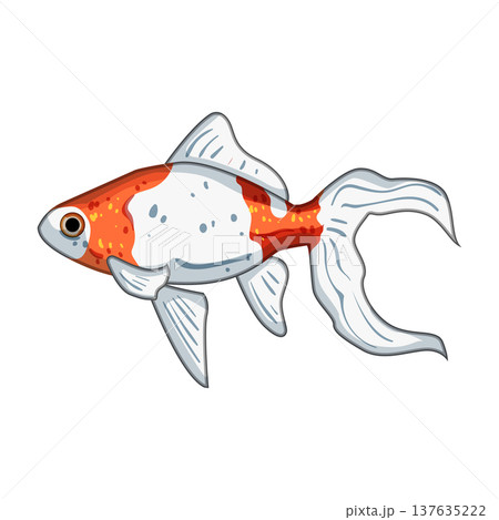 tank goldfish cartoon vector illustration 137635222