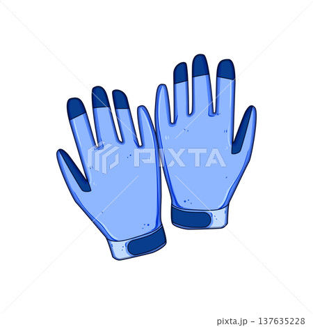 breathable garden glove cartoon vector illustration 137635228