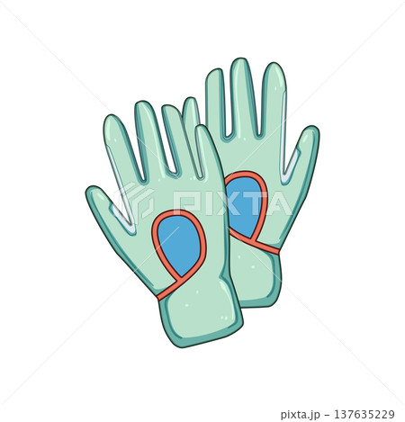 durable garden glove cartoon vector illustration 137635229