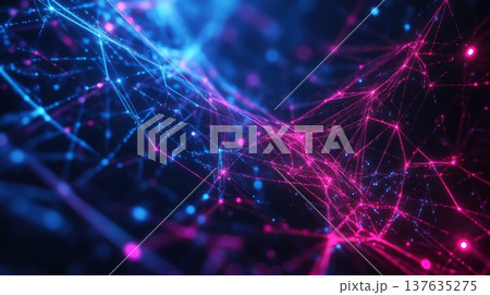 A Complex Network of Interconnected Lines Illustrating Digital Communication and Data Flow in Modern Technology 137635275