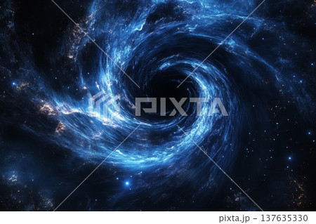 Mesmerizing Spiral Galaxy with Brilliant Stars and a Mysterious Black Hole at its Center 137635330