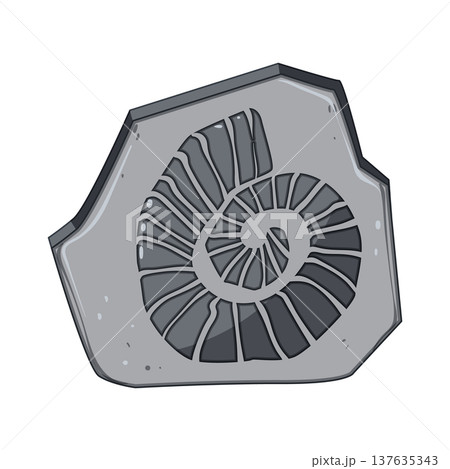bone fossil cartoon vector illustration bone fossil cartoon vector illustration 137635343