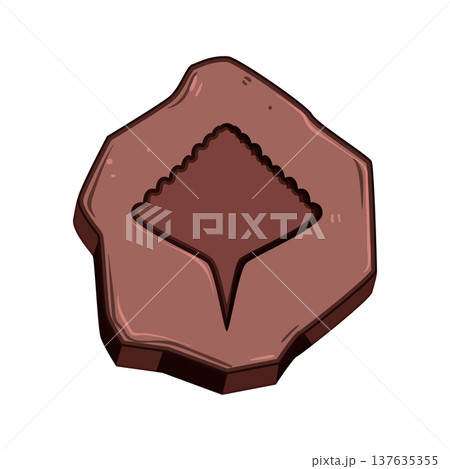 trilobite fossil cartoon vector illustration 137635355