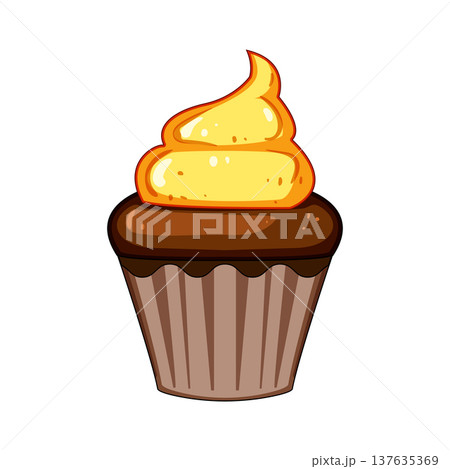 spring easter cupcake cartoon vector illustration spring easter cupcake cartoon vector illustration 137635369
