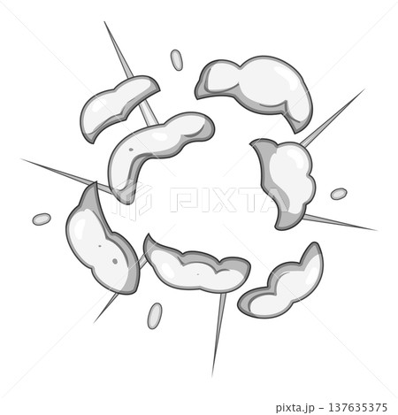 visibility dust burst cartoon vector illustration 137635375