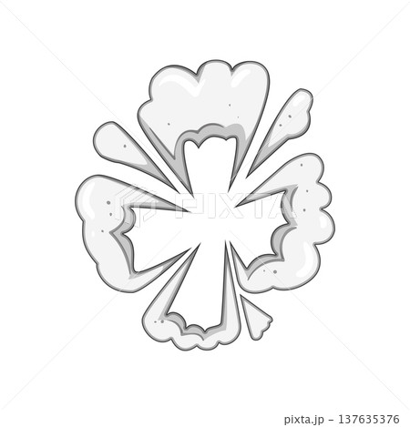 airborne dust burst cartoon vector illustration 137635376