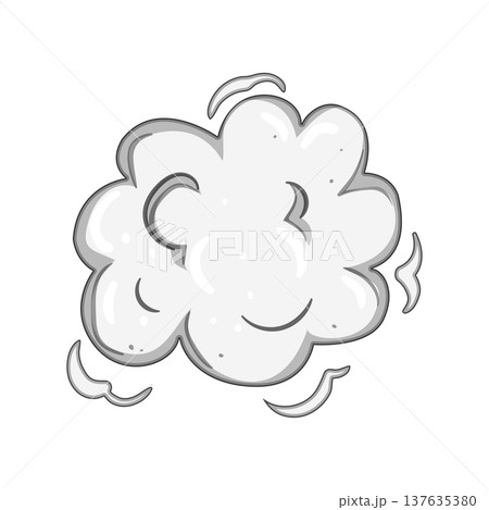 erosion dust burst cartoon vector illustration 137635380