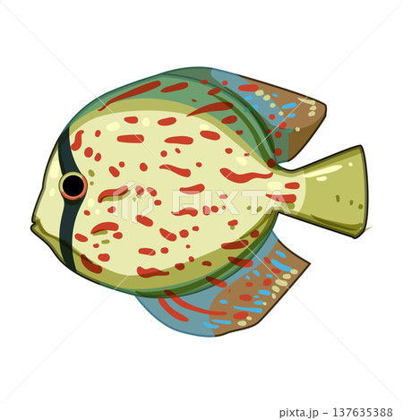 guppy decorative fish cartoon vector illustration 137635388