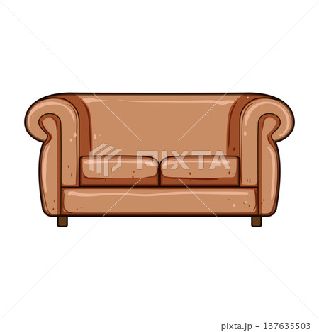 durable couch leather cartoon vector illustration 137635503