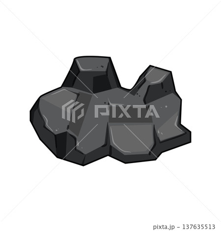 lignite coal ore cartoon vector illustration 137635513