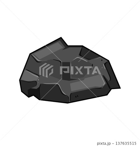 anthracite coal ore cartoon vector illustration 137635515