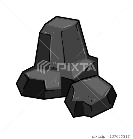 mining coal ore cartoon vector illustration 137635517