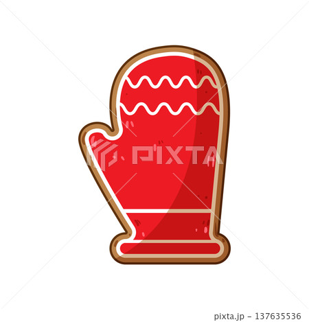 gingerbread christmas themed cookies cartoon vector illustration 137635536