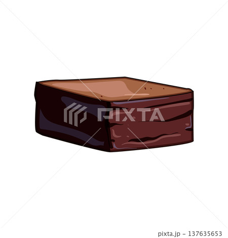 dessert brownie cartoon vector illustration 137635653
