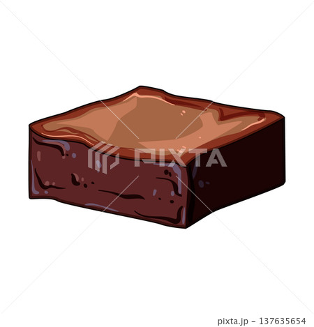 chewy brownie cartoon vector illustration 137635654