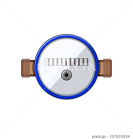 residential water meter cartoon vector illustration residential water meter cartoon vector illustration 137635834