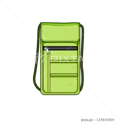 strap travel neck pouch cartoon vector illustration strap travel neck pouch cartoon vector illustration 137635854