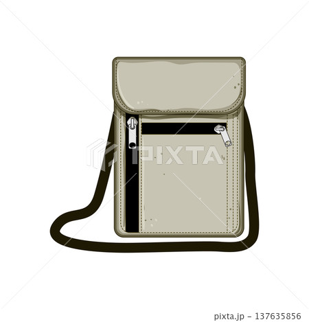 waterproof travel neck pouch cartoon vector illustration waterproof travel neck pouch cartoon vector illustration 137635856