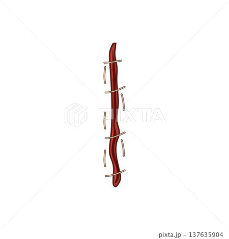 absorbable suture cartoon vector illustration 137635904