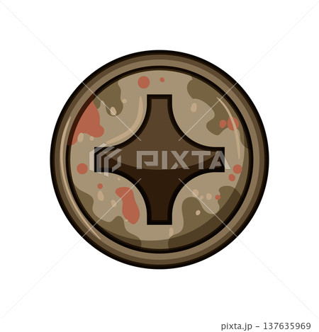 stuck rusty screw head cartoon vector illustration stuck rusty screw head cartoon vector illustration 137635969