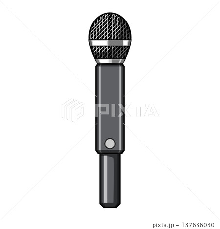 dynamic radio microphone cartoon vector illustration 137636030