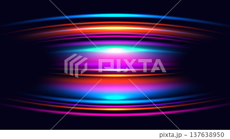 abstract neon background with futuristic horizontal glowing lines and electric blue magenta colors 137638950