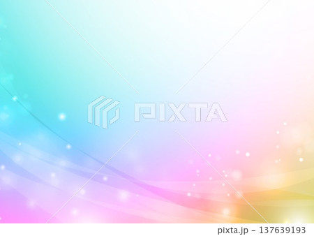 虹色曲線とキラキラ背景 虹色曲線とキラキラ背景 137639193