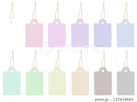 タグのイラストセット タグのイラストセット 137639665
