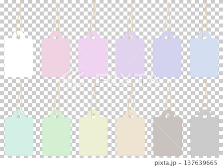 タグのイラストセット タグのイラストセット 137639665