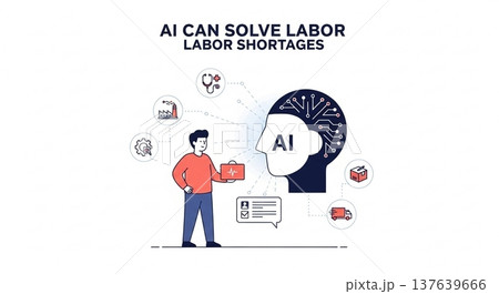 人手不足 AI導入で解決するビジネス 137639666
