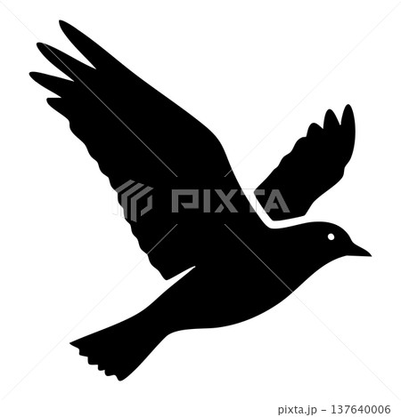 silhouettes doves on white background silhouettes doves on white background 137640006