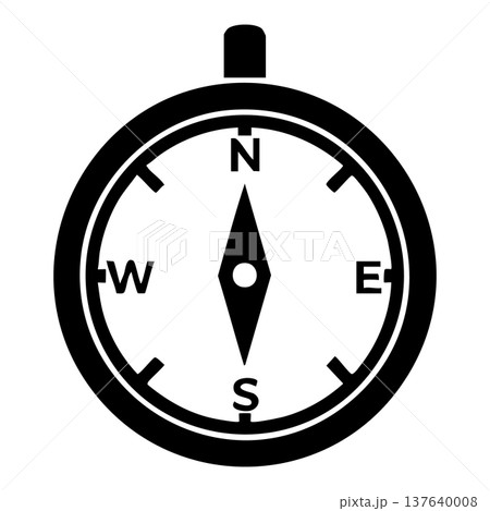 stylized icon of a colored compass 137640008