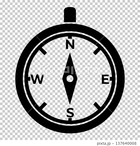 stylized icon of a colored compass 137640008