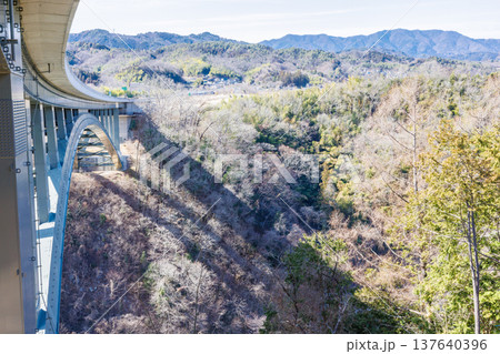 春の陽光が差し込む「そらさんぽ天龍峡」 爽やかなウォーキングコース 春の陽光が差し込む「そらさんぽ天龍峡」 爽やかなウォーキングコース 137640396