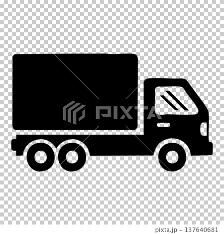 truck with trailer icon, simple style truck with trailer icon, simple style 137640681