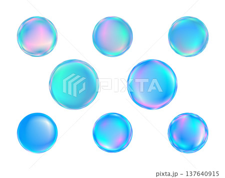 水色バブルセット 137640915