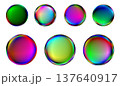 カラフルなバブルセット 137640917
