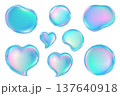 ぷるぷるした色んな形のバブルセット 137640918