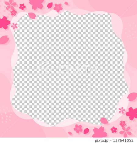 Pink pop cherry blossom frame 1_square Pink pop cherry blossom frame 1_square 137641052