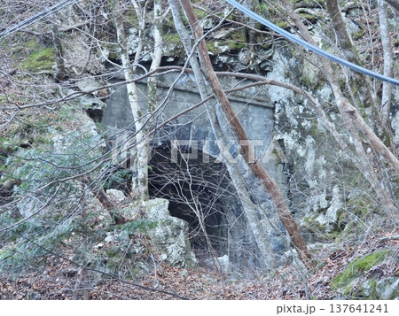 王滝森林鉄道の遺産のトンネル跡 王滝森林鉄道の遺産のトンネル跡 137641241