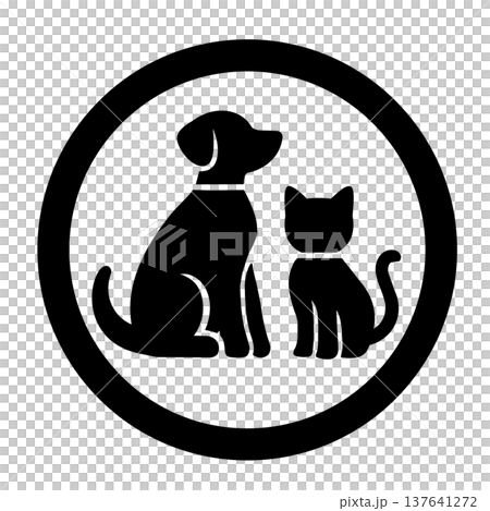 寵物友善標誌(黑色圖示) 寵物友善標誌(黑色圖示) 137641272