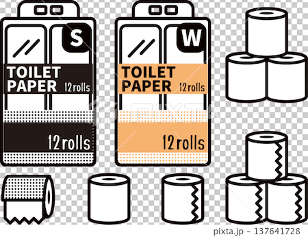 衛生紙插圖集 137641728