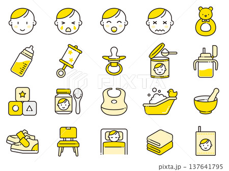 ベビー用品アイコン03　Baby Goods Icon 137641795